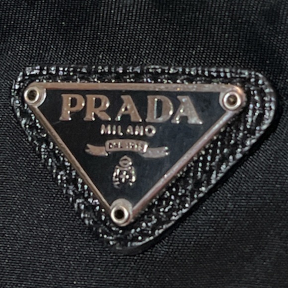 Vintage Prada Black Nylon Pouch Bag Zip - Picture 3 of 6